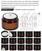 MSRP $22 15 Pack Amber Jars, Spoons, Labels