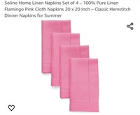 MSRP $50 100% Linen Napkins Set 4