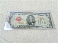 1928F $5 Red Seal Note