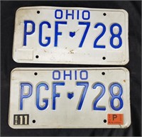 Ohio license plate lot 8