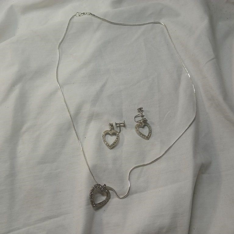 Ariana  silver Jewelry Set Earrings, Necklace
