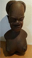 Extremely Heavy African Wooden Bust