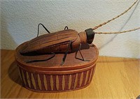 Basket With Cricket Decor On Top