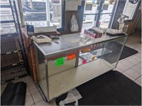 69" Long Glass Counter, Cash Drawer