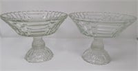 Jeannette Glass Footed Bowls