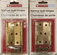 2 pack mastercraft narrow butt hinges



Bm