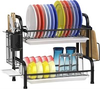 Dish Drying Rack  GSlife 2 Tier  Black