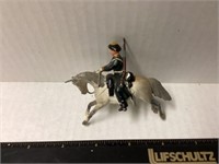METAL TOY HORSE AND SOLDIER