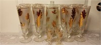 VINTAGE GOLD LEAF GLASSES