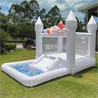 Inflatable White Bounce House Professional