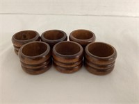 Six Wood Napkin Rings