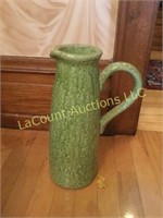 14" pottery pitcher vase