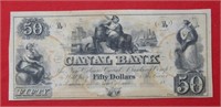 18-- $50 Canal Bank Note