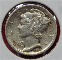 1924 Mercury Silver Dime