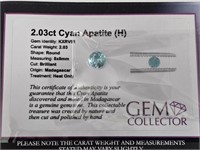 2.03ct Cyan Apatite (H)