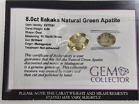 8.0ct Ilakaka Natural Green Apatite