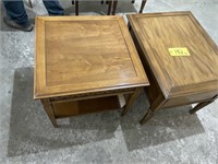 (2) Wood End Tables