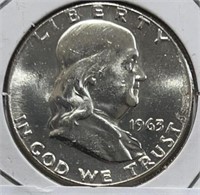 1963 Franklin Half Dollar BU
