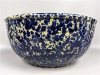 Large Bennington Pottery Blue Agate Bowl