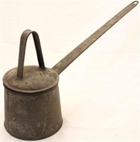 Metal pot with lid & long handle