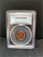 1966 Graded Penny PCGS MS66RD