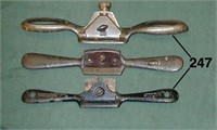 Three iron spokeshaves