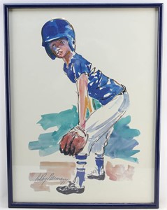 LeRoy Neiman Baseball Lithograph 1981