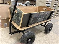 Wooden wagon with Black Lab Decorations