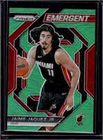 Jaime Jaquez Jr. Green Prizm Emergent Rookie Card