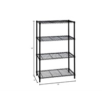 HDX 4-Tier Steel Wire Shelving Unit in Black (36 i