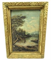 Antique Oil Painting, Signed, some damage