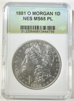 1881-O MORGAN DOLLAR NES GEM BU PL