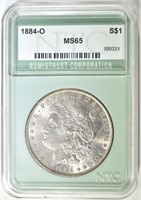 1884-O MORGAN DOLLAR NTC GEM BU