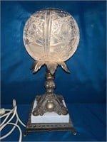 Crystal Globe Lamp with Marble/Brass? Base