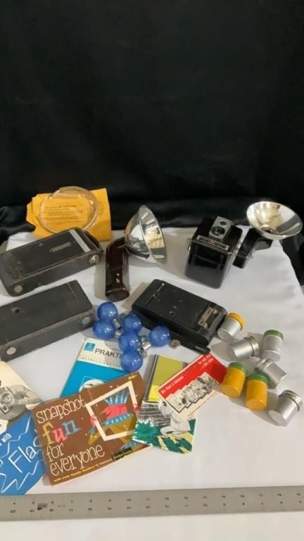 Vintage cameras and accessories, all not tested