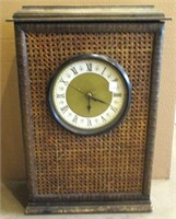 Cane Front Clock in Cabinet, "AS IS"