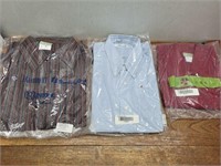NEW 3 Mens Striped Shirst Size M