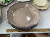 13.25" diam serving bowl pottery