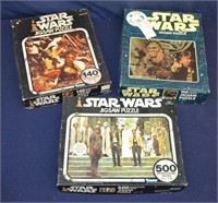 3 1970s Star Wars Jigsaw Puzzles