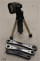 Stanley Tripod Light, Ratcheting Wrenches