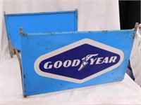 Goodyear Tires metal tire rack store sign display