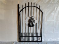 4" Wide Horsehead Iron Gate W/Post
