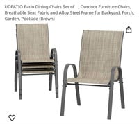 UDPATIO Patio Dining Chairs Set of 2 CHAIRS