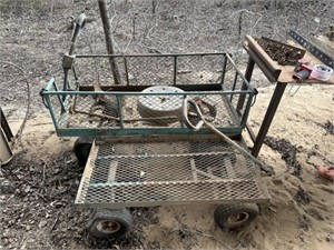 2 metal carts