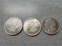 X3 1921 Morgan silver dollar coin