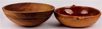 Large Wooden & Terracotta Bowls