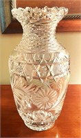 1880s cut lead crystal vase