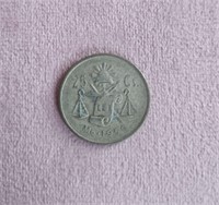 1950 25 Centavos Silver