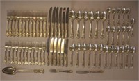 Sterling silver Queens & Kings pattern cutlery set