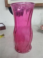 pink glass vase